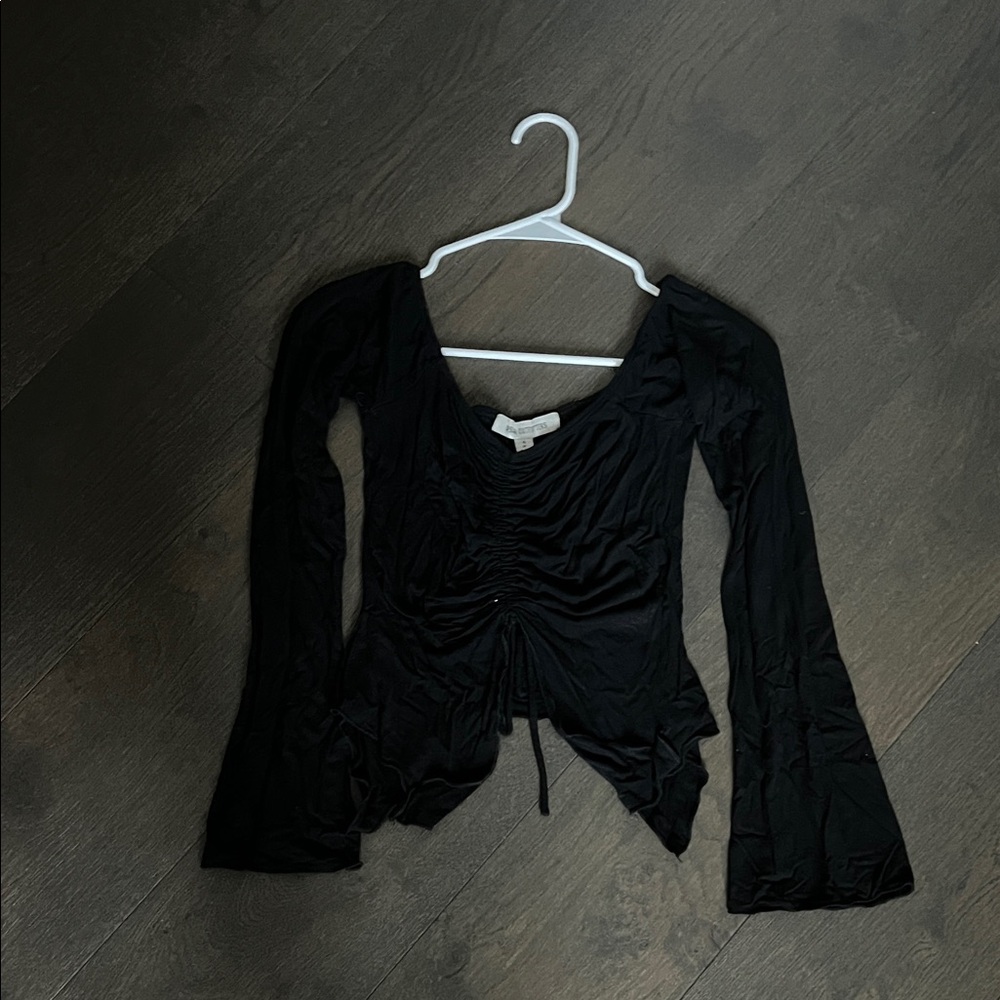 Urban Outfitters Black Ruched Blouse